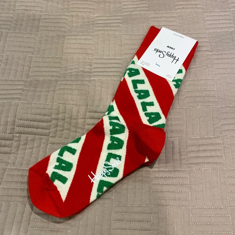 NWT Happy Socks Fa La La La La Socks - Size 4-7